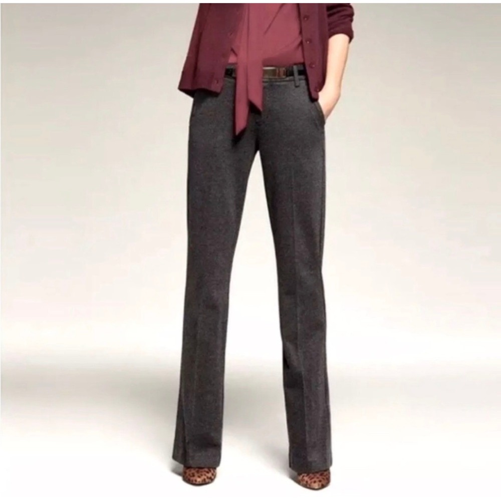 Cabi Pants 3574 Charcoal Grey Bootcut 4 x 33 Ponte Knit Dress Heathered Stretch